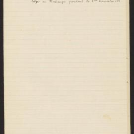 Rapport concernant la situation les colons immigrants belges au Katanga pendant le 2nd trimestre 1912
