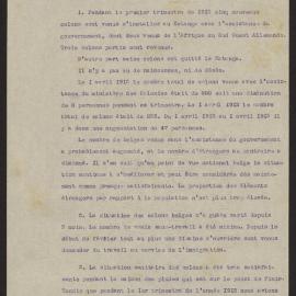Rapport a Monsieur le Ministre des colonies sur la situation des colons belges au Katanga, pendant le premier trimestre de 1913