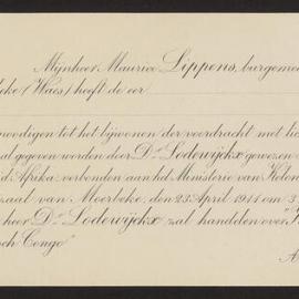 Invitations to presentations made by Augustin Lodewyckx