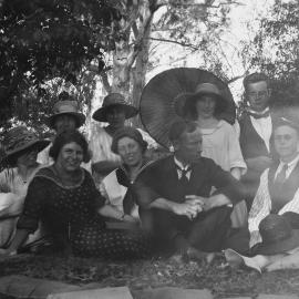 Group of people in a park setting