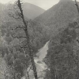 A view of the King River valley, Tasmania.