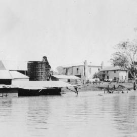 Lucerne Farm and the flooded Darebin Creek at Alphington, Victoria
