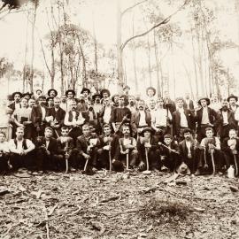 Cutting wood for Creswick District Hospital