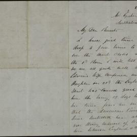 Charles and Jane Foreman, Mt. Egerton, to parents.