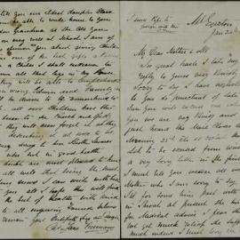Charles and Jane Foreman, Mt. Egerton, to mother and all.