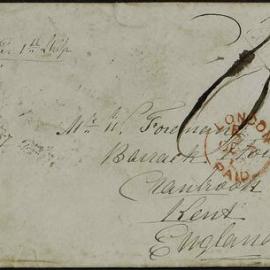 Letter to Mrs W. Foreman, Barrack House, Cranbrook, England, from unknown (addressed "My dear mother")