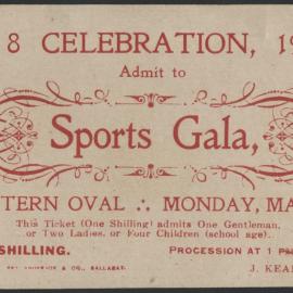 Eight hour day celebration Sports Gala ticket