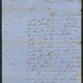 Town Clerk of Maryborough to the Chief Secretary of Victoria