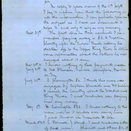 Copy of memorandum from Franics Hare to Acting Chief Commissioner of Police