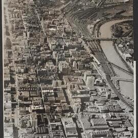 Aerial view of a section of the city of Melbourne
