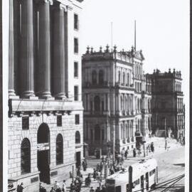 Queen Street Brisbane with Treasury buildings.