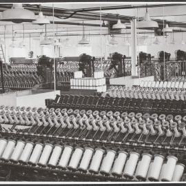 Australian woollen textiles - general view of worsted drying and spinning plant in the Returned Soldiers' Woollen Mill at Geelong