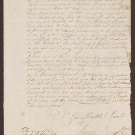 Letter 'To Richard Meyler at Mr. Seymours of the Boillin. To be left at the Post House in Ross [Herefordshire?]' from Henry Bright, Bristol.