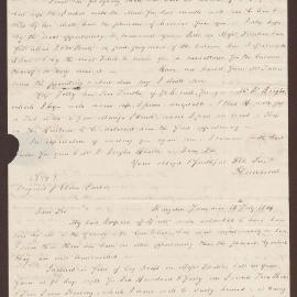 Letter to Lowbridge Bright, Bristol, from David Duncomb, Jamaica