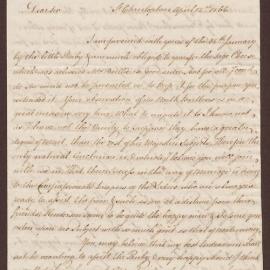 Letter to Henry Bright, Bristol, from Alex Baillie, St. Christophers