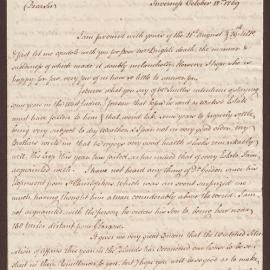 Letter to Henry Bright, Bristol, from Alex Baillie, Inverness, Scotland