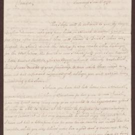 Letter to Henry Bright, Bristol, from Alex Baillie, Inverness, Scotland