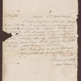 Letter to Henry Bright, Bristol, from James Baillie, London