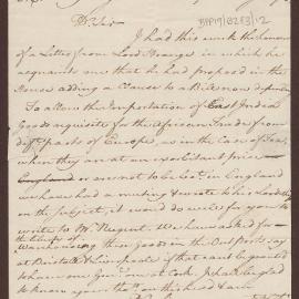 Letter to Henry Bright, Bristol, from John Jarleton, Liverpool
