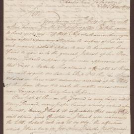 Letter to Henry Bright, Bristol, from Henry Laurens, Charles Town