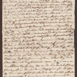 Letter to Henry Bright, Bristol, from James Smith, Nevis
