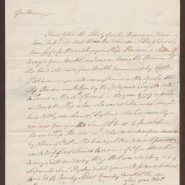 Letter to Bright Baillie & Bright from J. Vallans