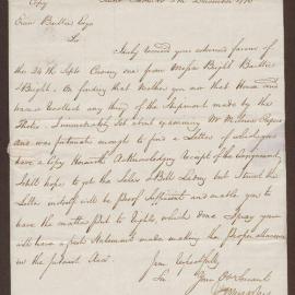 Letter to Evan Baillie from W Murphy, St. Thomas