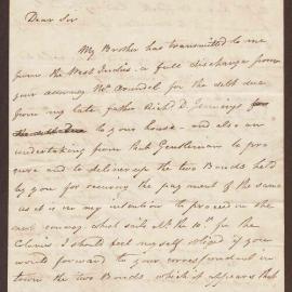 Letter to Evan Baillie from Clayton Jennings, London