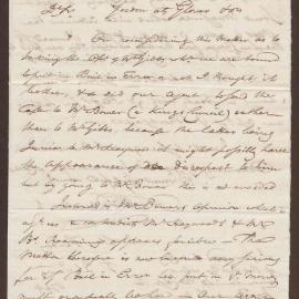 Letter and Case Outline. (i) Letter dated 31 January 1794, to Richard Bright from Arthur Palmer.