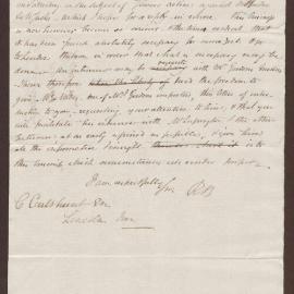 Letter to C. Coulthurst Esq., Lincoln's Inn, [London], from Richard Bright, Bristol