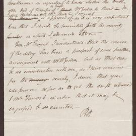 of Letter to Brigg Ally Shaw, Chancery Lane, London, from R[ichard] B[right], Bristol