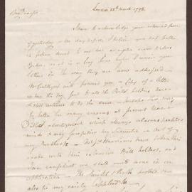 Letters. (i) Letter to R. Bright from William Gordon, London.