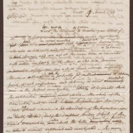 Letter and Reply. (i) Letter dated 24 march 1794, to R. Bright from C. Coulthurst, Lincoln's Inn.