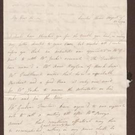 Letter to R. Bright from Mrs Gordon