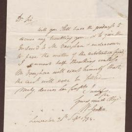 Letter to R. Bright 