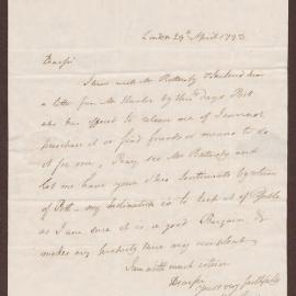 Letter to R. Bright from William Gordon