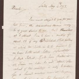 Letter to R. Bright from William Gordon