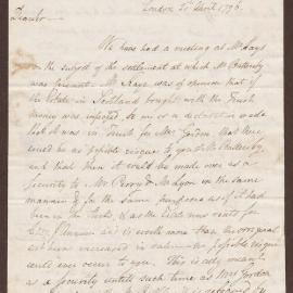 Letter to R. Bright from William Gordon