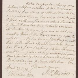 Letter to R. Bright from John Heywood