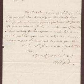 Letter to Henry Bright Esq., Bristol, from W. Enfield, Warrington