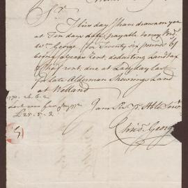 Letter to Henry Bright Esq., Bristol, from Chris[topher] George, Worcester