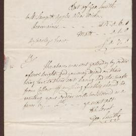 Letter to 'Henry Bright Esq., in Bristoll' from George Smith, Worcester