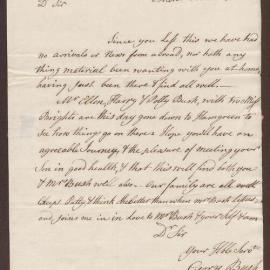 Letter to Henry Bright Esq., Worcester from George Bush, Bristol
