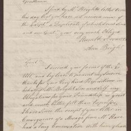 Letter to George Bush, Merchant, Bristol from Ann Bright, Cork