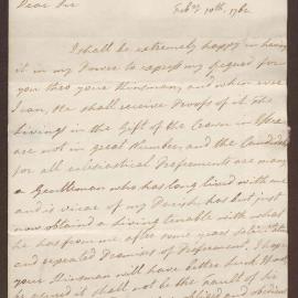 Letter to Henry Bright Esq., Merc[han]t, Bristol from Mr. Nugent Esq., Parliament Street