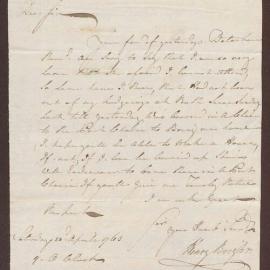 Letter to 'Sir' from Henry Bright [Bath]