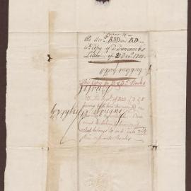 Cover of letter to L. Bright, Bristol