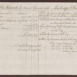 Bright & Milward account current with L. & R. Bright