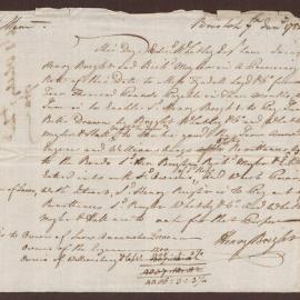 Memo regarding the loan of four thousand pounds by Edward Whatley to Henry Bright and Richard Meyler
