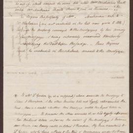 'Memo Concerning Mr. A. McKenzies Mortgage made at Mr. Bengoughs